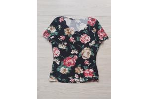 Stretchy T-shirt bloemenprint S