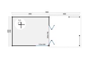 Blokhut - Tuinhuis Casper | 58 mm | vuren onbehandeld