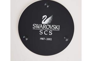 Swarovski Vaas 15 rode rozen met doos, certificaat, spiegel