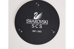 Swarovski Vaas 15 rode rozen + doos, certificaat en spiegel