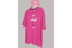 T-shirt roze lang en wijd ree bok print maat XL