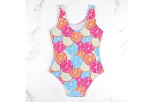 Meisjes badpak fruit meerkleurig 104/110 / 4-5 jaar