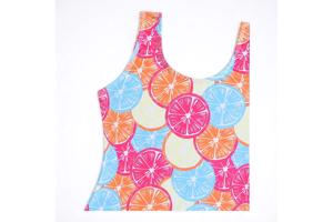 Meisjes badpak fruit meerkleurig 104/110 / 4-5 jaar