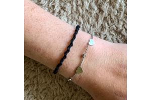 Twisted armband, Zwart