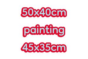 50x40cm Diamond Painting seizoens bomen (rond) nr 78