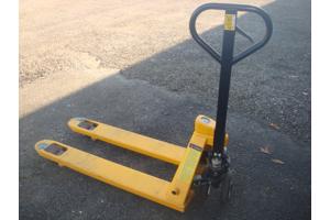 Palletwagen Pompwagen weegschaal 2500kg 115cm Dubbel Voorwie
