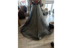 zwart/witte trouwjurk maat 38/40