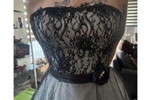 zwart/witte trouwjurk maat 38/40