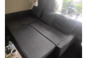 Hoekbank stof tevens slaapbank