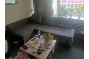 Hoekbank stof tevens slaapbank