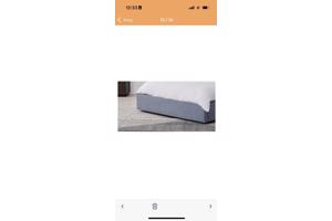 Kingsizebed met opbergruimte in het lichg blauw/grijs