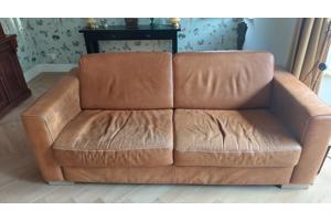 Onverwoestbare  leren  bank 2,5 a 3 zits