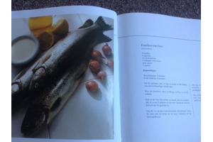 Twee kookboeken één met rundsvlees en één met microgolfoven,