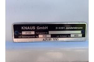 Knaus Azur330 met grote disselbak.