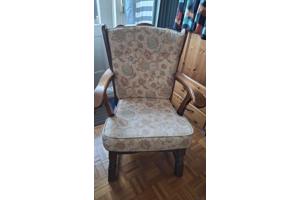 Eiken fauteuil opnieuw bekleed