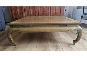 Massief eiken opiumtafel (100 x 100cm)