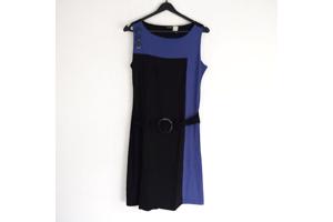 Stretchy jurk zwart paars S/M