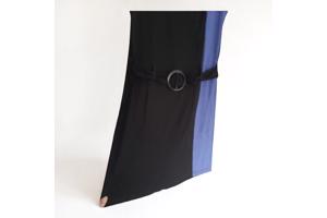 Stretchy jurk zwart paars S/M
