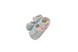 Junior Joy Babyschoenen Newborn Lichtblauw Met Bloemetjes