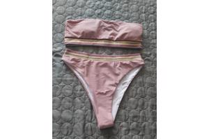 Bandeau bikini roze goud L