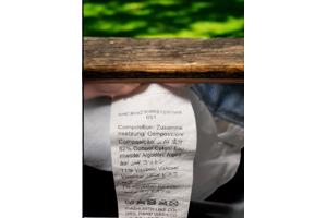 wijde jeans driekwart lang met omslagpijp lichtblauw 32 M/L