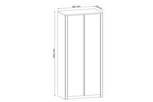 Kledingkast VEDDE 90x197 wild eiken