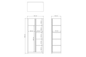 Kledingkast VEDDE 90x197 wild eiken