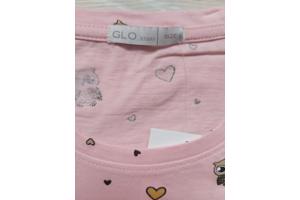 Glo-story t-shirt licht roze uilen S