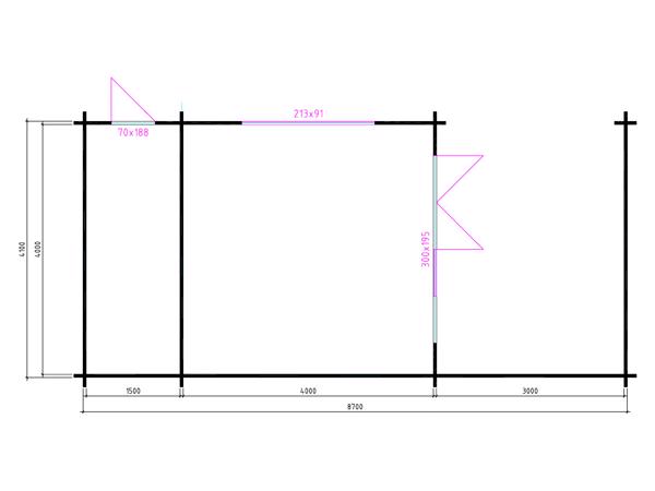 NIEUW Blokhut Wolfskap W4x4+3A