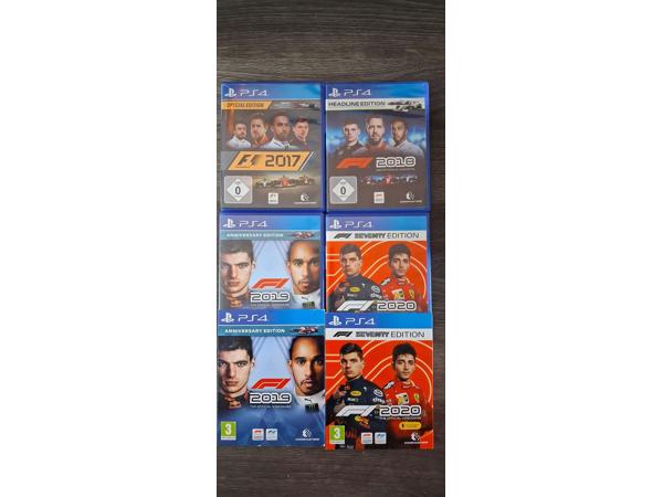 PS4 Slim Wit 500GB + 4x F1 (2017-2020) + 2 Rode Controllers