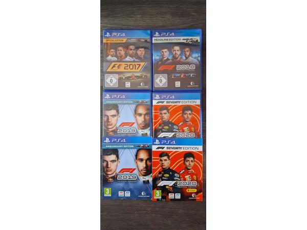 PS4 Slim Wit 500GB + 4x F1 (2017-2020) + 2 Rode Controllers