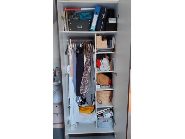 Bruynzeel klerenkast, wit 2 stuks