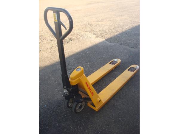 Palletwagen Pompwagen weegschaal 2500kg 115cm Dubbel Voorwie