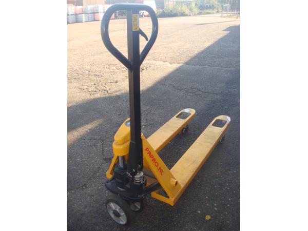 Palletwagen Pompwagen weegschaal 2500kg 115cm Dubbel Voorwie