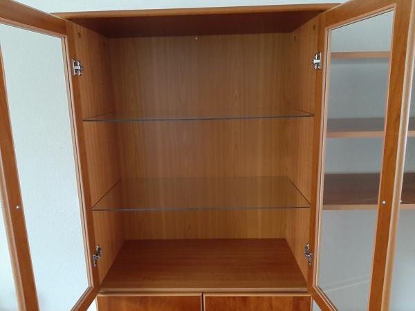 Kersen Houten Vitrinekast