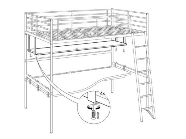 ikea Svarta witte hoogslaper