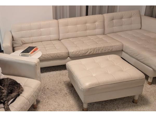 White Ikea LANDSKRONA sofa
