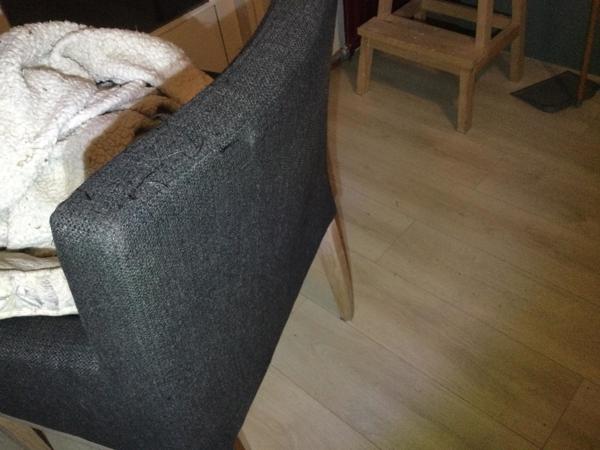 3 stoelen antraciet stof