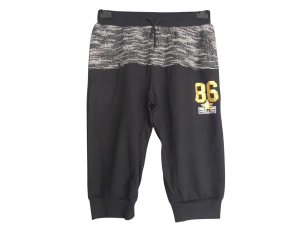 Heren korte broek zwart grijs L