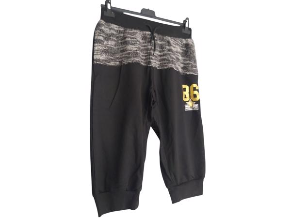 Heren korte broek zwart grijs L