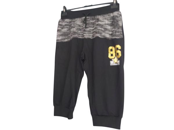 Heren korte broek zwart grijs L