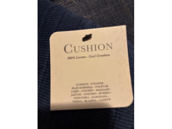 Blauw corduroy kussen nieuw 45 x 45 cm