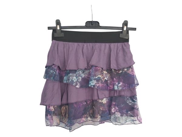 Metrofive mini rok met laagjes van kant lila paars S/M