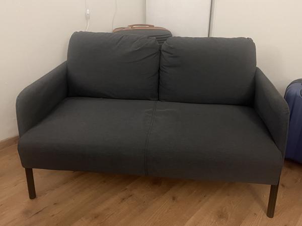 Moderne Donker grijze 2-zitsbank