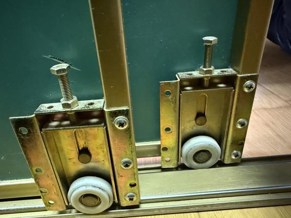 5 spiegeldeuren op rails 192x92 cm