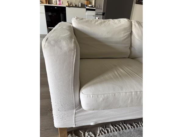 Witte hoekbank
