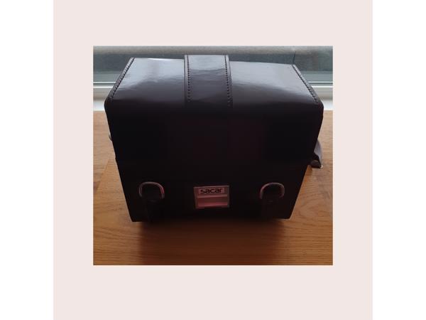 Lederen vintage camera tas/ koffer van  sacar