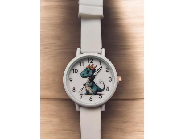 Horloge voor Kinderen - Draak - Kast 34 mm - Wit