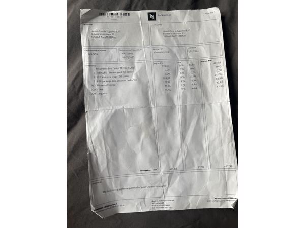 Te koop: nette Nespresso koffiemachine Pro Zenius ZN100 koff