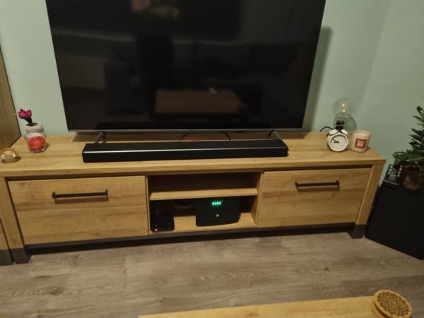 TV-meubel Finn - licht eikenkleur - 52x188x40 cm
